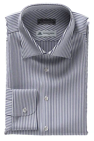 THOMAS MASON ネイビー ロンドンストライプ(TMS86983)