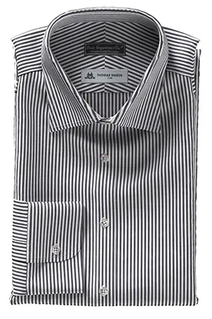 THOMAS MASON ブラック ロンドンストライプ(TMS86984)