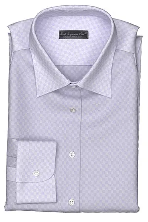 Wrinkle Free ラベンダー ドビーチェッカー(TY92393)