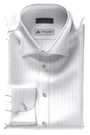 THOMAS MASON ホワイト ヘリンボーン(TMS95450)