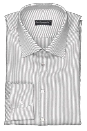 GIZA88 ホワイト ボールド ドビーストライプ(Y83785)