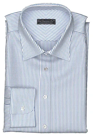 Wrinkle Free サックスストライプ(TY100889)