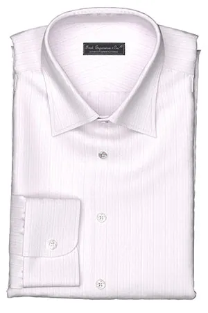 WRINKLE FREE TC ピンク ドビーストライプ(Y100949)