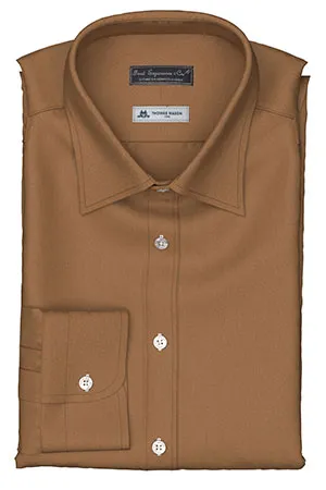 THOMAS MASON FLANNEL カシミヤ混イエローブラウン ツイル(Y101661)