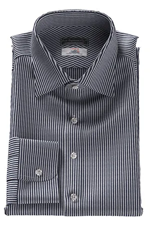 ALBINI-COTTON ハイゲージ ネイビーストライプ(TK102565)