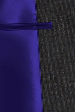 TAILORED WOOL ブラウン×ブルーウインドペン(MK102865)