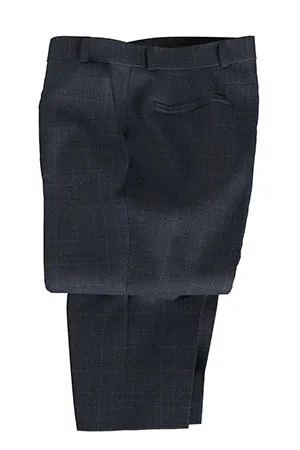 TAILORED WOOL ネイビー グレンチェック(MK102862)