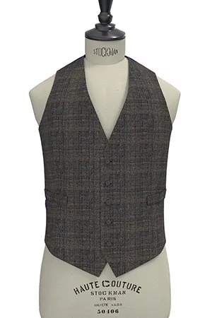 WOOL&LINEN　グレーグレンチェック(MK102888)