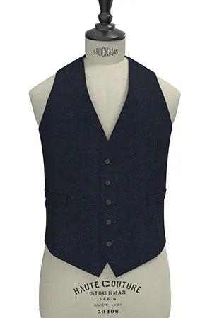 WOOL&LINEN　ネイビーネップ(MK102883)