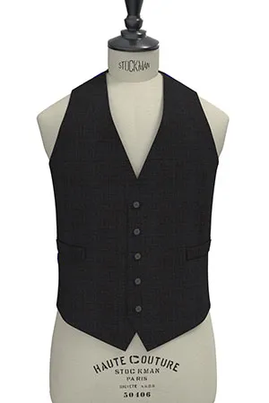 TAILORED WOOL ブラウン×ブルーウインドペン(MK102865)