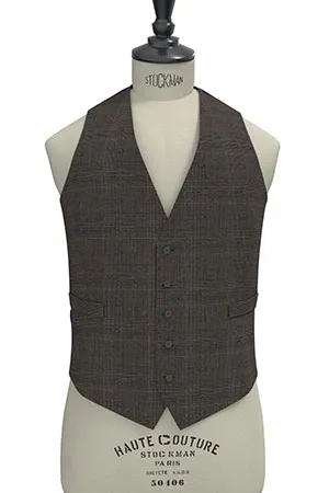 TAILORED WOOL ブラウン グレンチェック(MK102863)