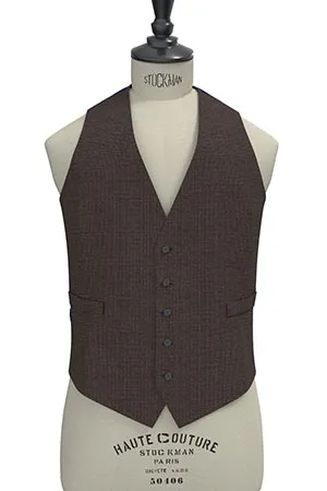 TAILORED WOOL ブラウン チェック(MK102856)