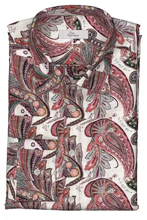 TEXTA リネン　ペイズリープリント(Y102983)*NEW