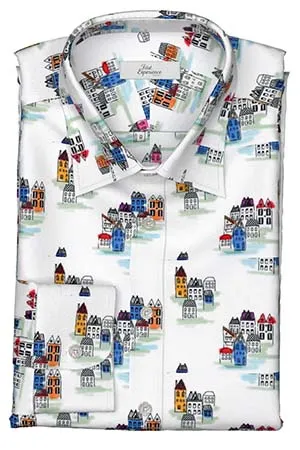 TEXTA ヨーロッパの街並み柄(Y103013)*NEW*