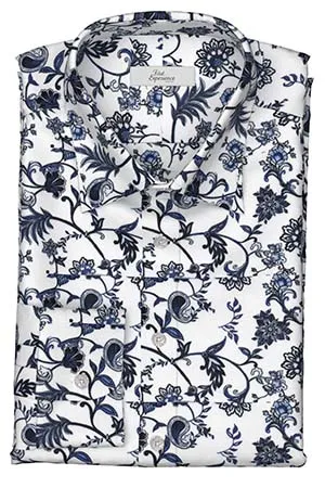 TEXTA ネイビー花柄プリント(Y103023)*NEW*