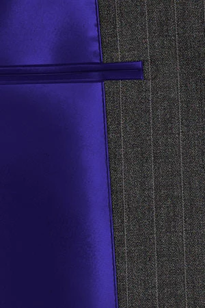 REDA MOHAIR Super150s グレーピンストライプ(103051)