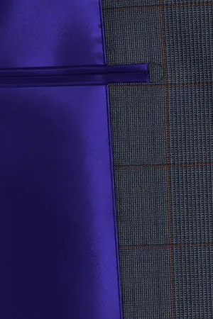 JOHN CAVENDISH Super130s ブルー×ブラウングレンチェック(103097)