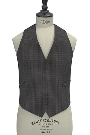 Loro Piana　グレー格子(103040)