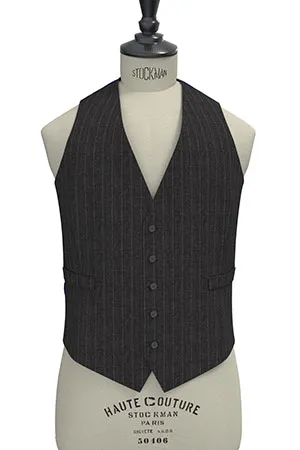 REDA MOHAIR Super150s グレーピンストライプ(103051)