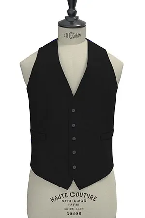 STRECH Super120s ブラック無地(103098)