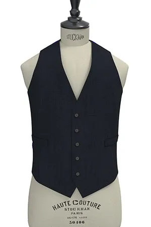 CORDUAL STRECH ネイビーシャドー格子(103129)