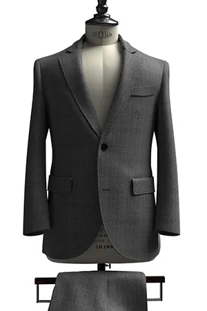 CANONICO Super110s グレー バーズアイ(103263)