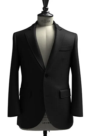 CANONICO Super110s ブラック無地(103233)