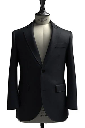 CANONICO Super110s ネイビー バーズアイ(103261)