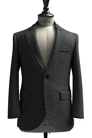 CANONICO グレー メランジ フランネル(103274)