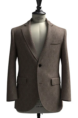 CANONICO ライトグレー メランジ フランネル(103276)