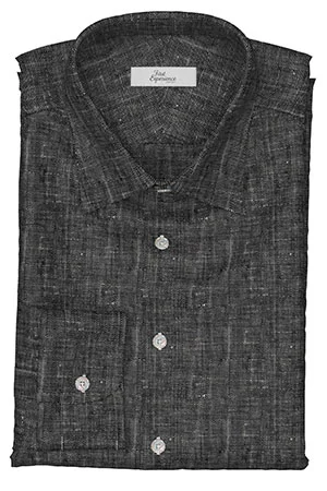 HUDDERS FIELD Rugby Tropical ブラック メランジ リネン (103293)