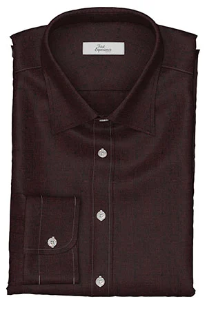 HUDDERS FIELD Rugby Shirting ワイン リネン (103309)