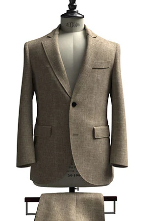 HUDDERS FIELD CASUAL ベージュ メランジ リネン (103325)