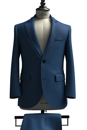 HUDDERS FIELD CASUAL ブルー 平織 リネン (103350)