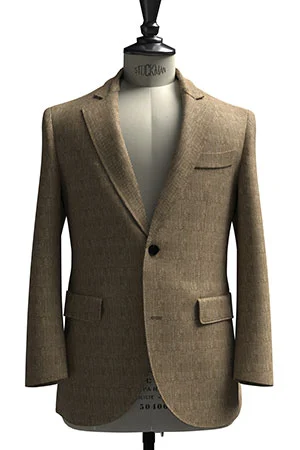 HUDDERS FIELD CASUAL ベージュ ヘリンボーン リネン (103311)