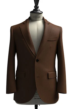 HUDDERS FIELD CASUAL ライトブラウン ツイル リネン (103321)