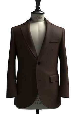 HUDDERS FIELD CASUAL ブラウン 平織 リネン (103347)