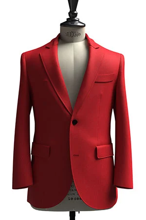 HUDDERS FIELD CASUAL レッド 平織 リネン (103349)