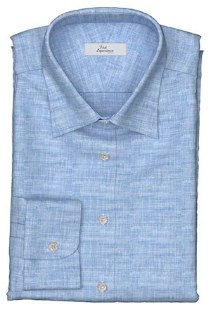 HUDDERS FIELD Shirting ブルー リネン (103351)