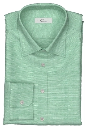 Albini Shirting 綿麻 ペールグリーン ネップ (103356)