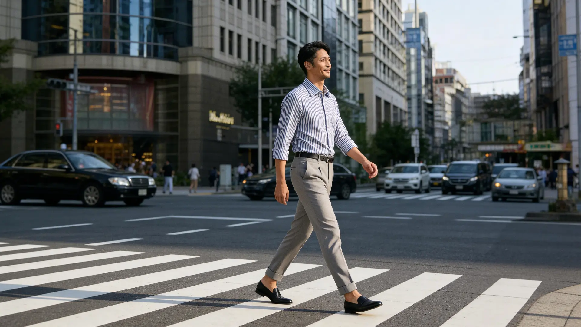 初夏到来。ムレない一枚で、季節を先取りする。