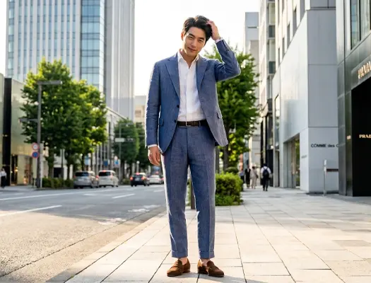 真夏を格上げする、究極のアイリッシュリネン・スーツ