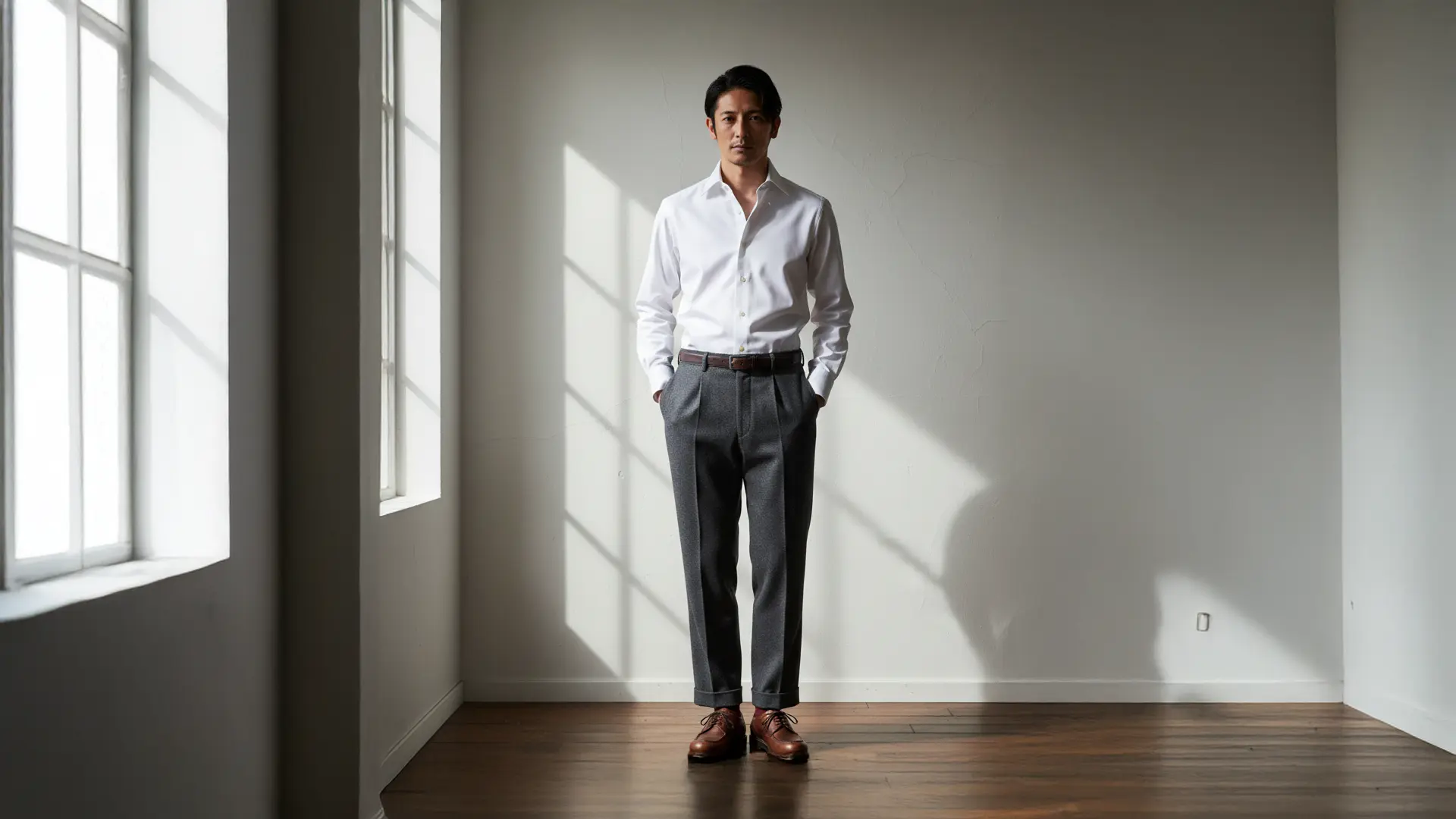 Wrinkle-free White Broad Shirt