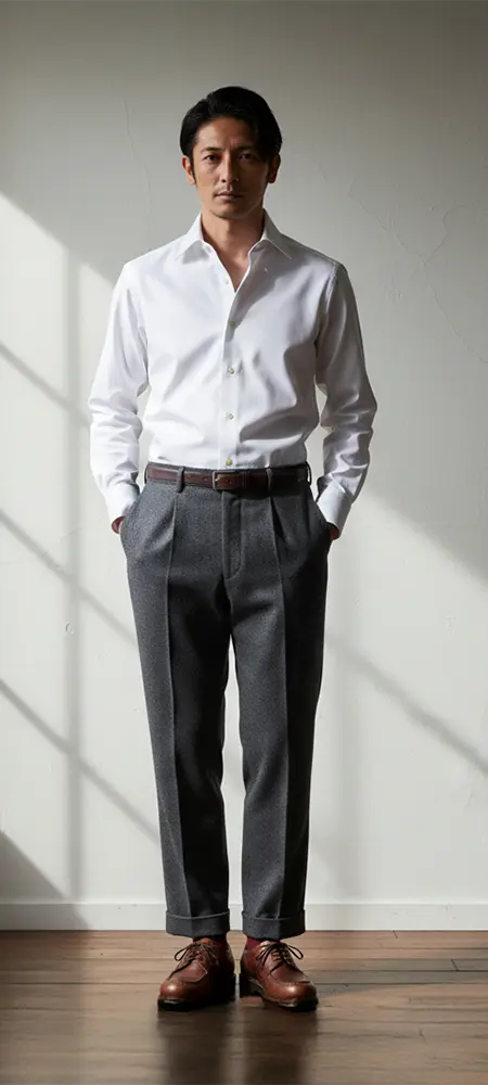 Wrinkle-free White Broad Shirt