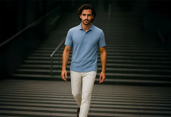 Redefining the Polo — With Albini Elegance.