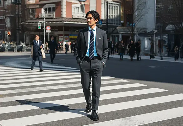 BLUE COMPACT YARN SHIRT