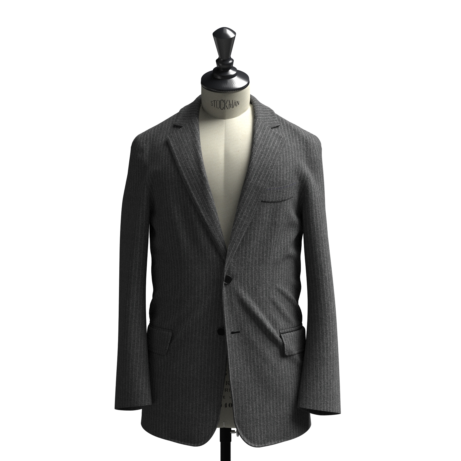 オーダージャケット Savile Clifford フランネル グレー チョーク