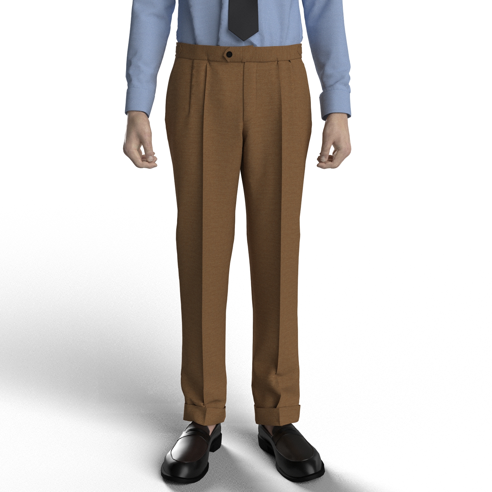 オーダーパンツ尾州織WOOLEN NYLON キャメル フランネル(SW101777