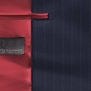 CANONICO Super100s Bright Navy & Blue Pin Stripe (PN-NB99190)
