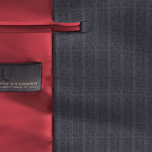 CANONICO Super100s Purple Stripe on Gray Melange (PN-NB99195)